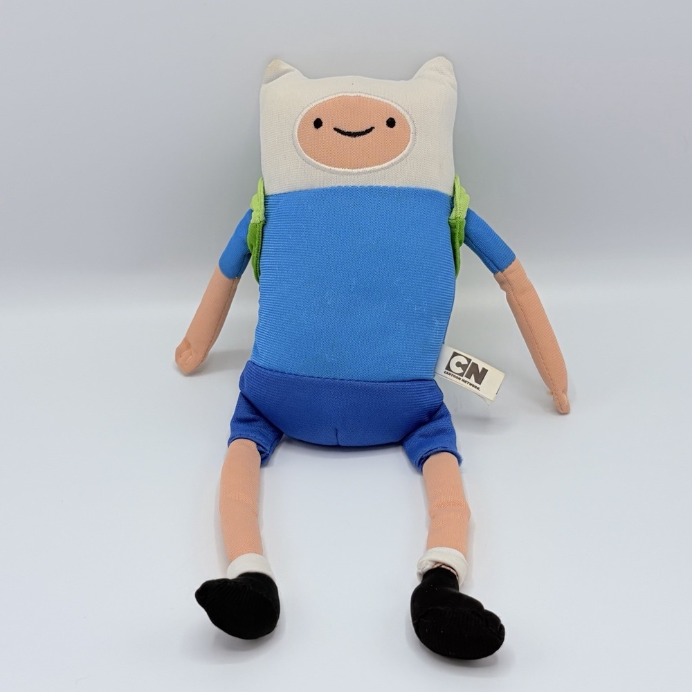 Toy Factory Adventure Time Finn Stuffed Plush 11" Cartoon Network CN Smiling
